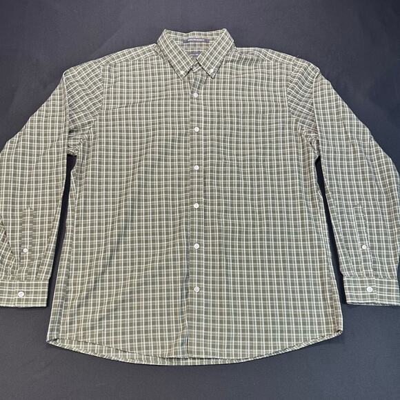 Eddie Bauer Mens Wrinkle Free Relaxed Fit Buton Up Long Sleeve Shirt Size Large - Picture 1 of 6